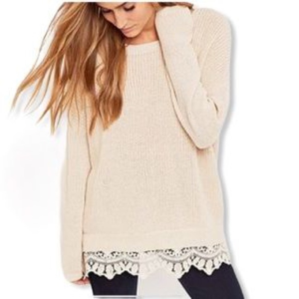 Urban Outfitters Pins & Needles Lace Trim Sweater